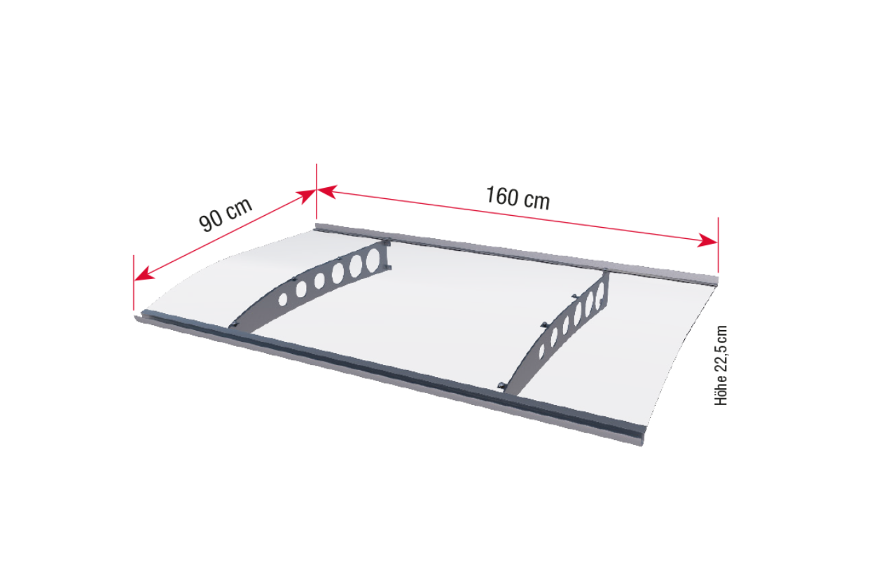 Vordach GlasLine Curved