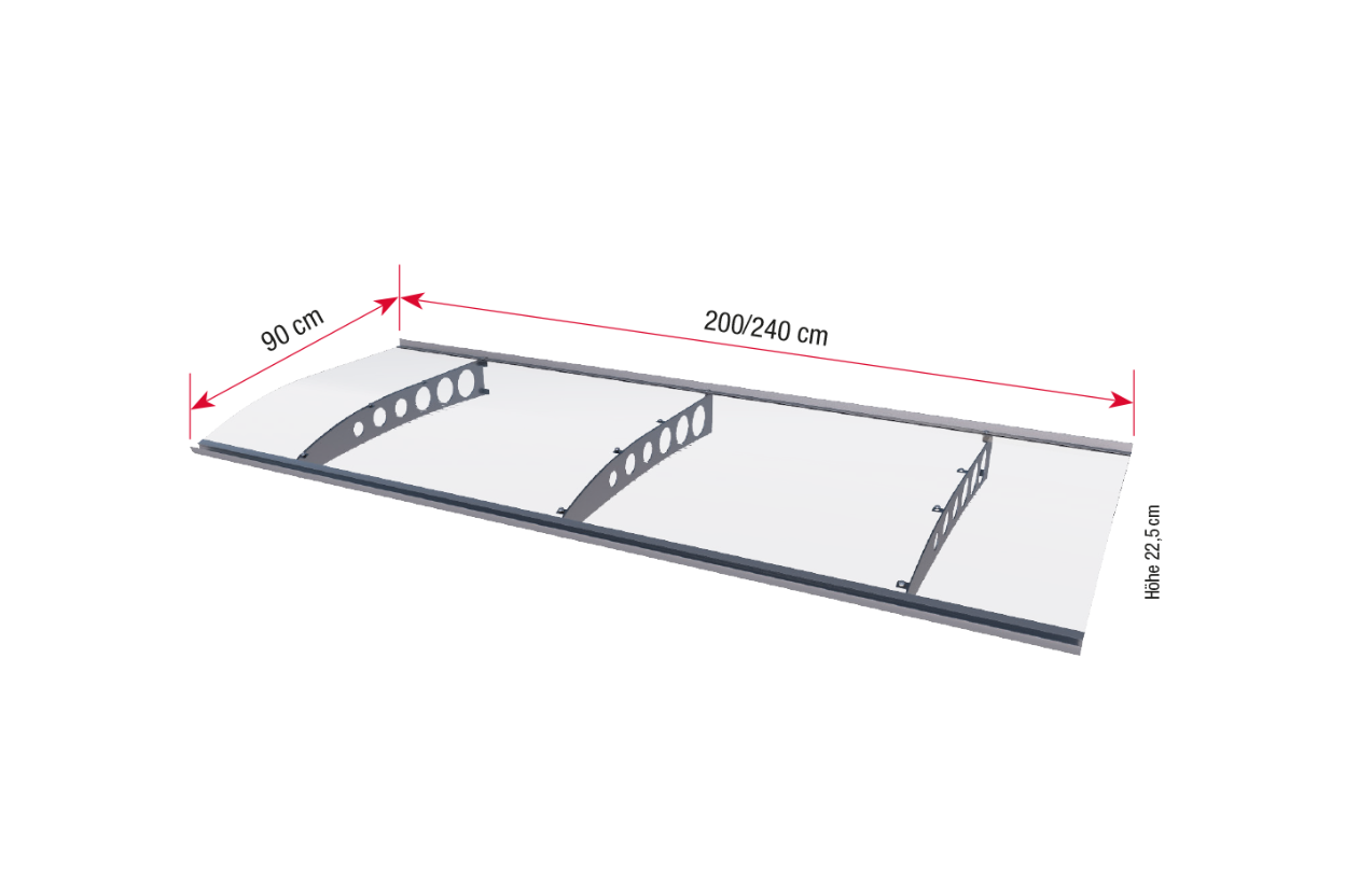 Vordach GlasLine Curved