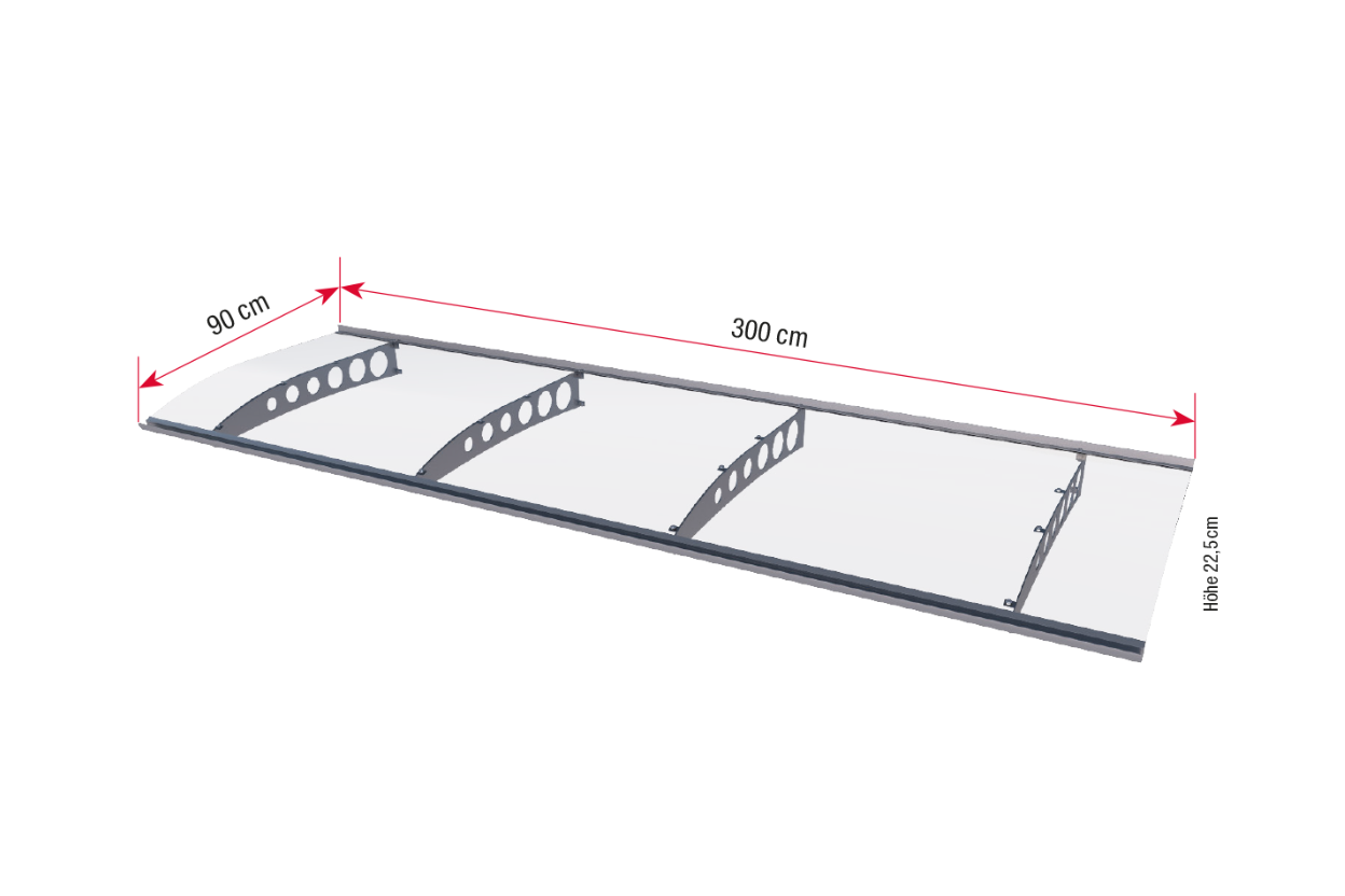 Vordach GlasLine Curved